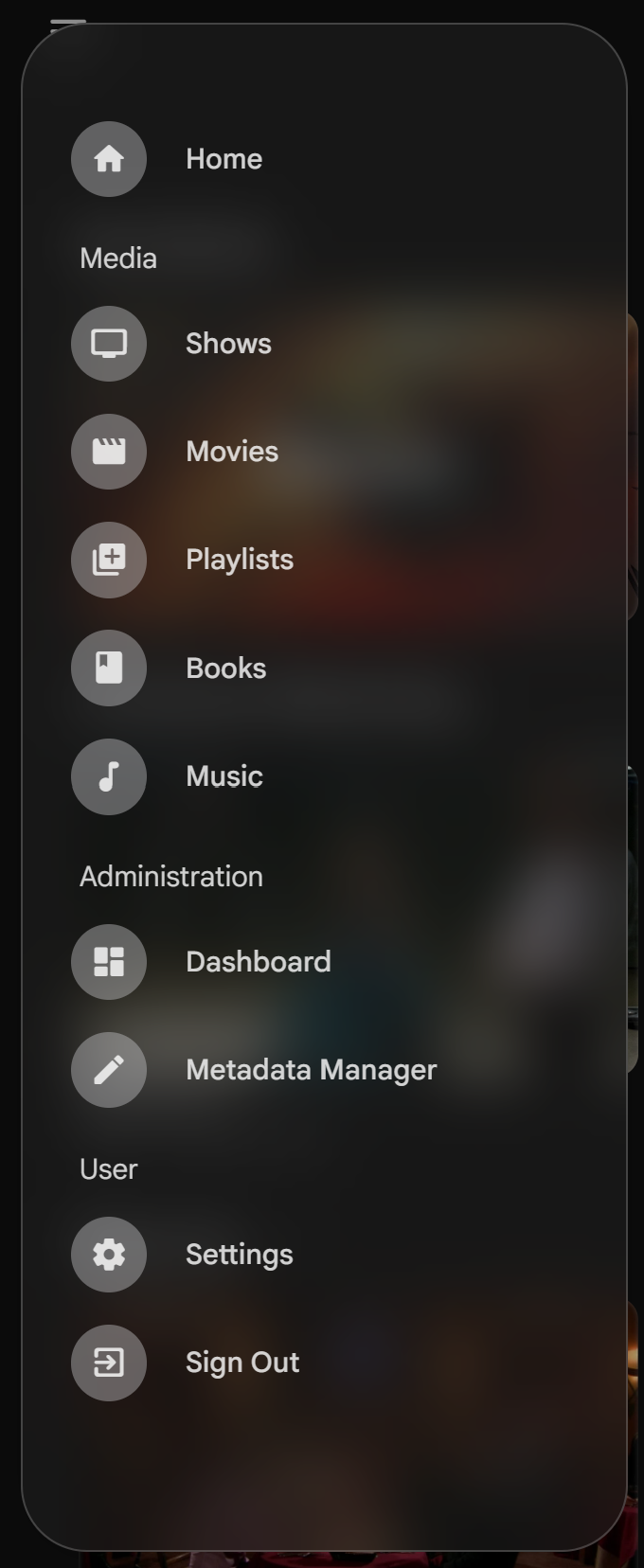 Abyss sidebar navigation